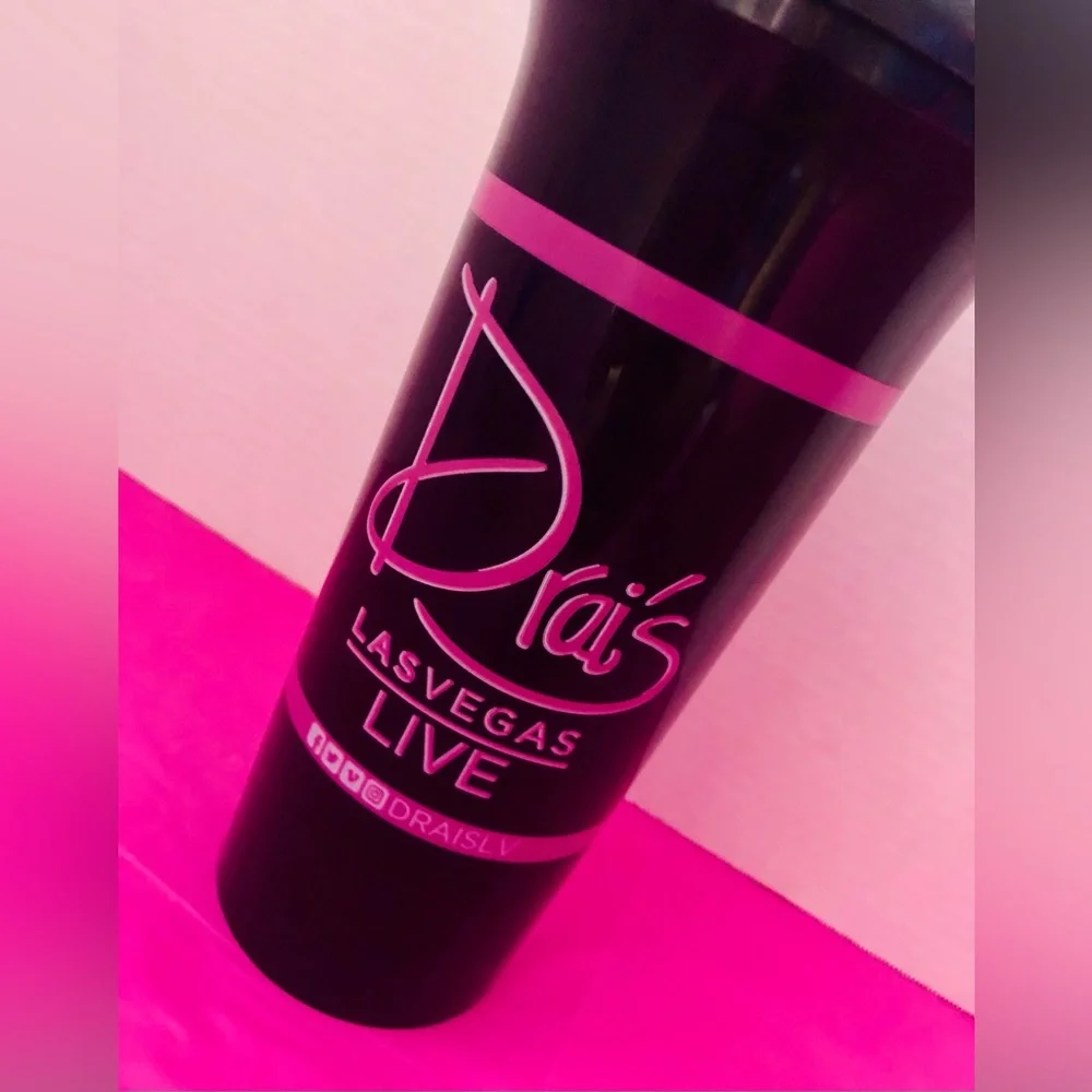 Drai’s Las Vegas Party Travel Tumbler Pink Black accents Souvenirs Memorabilia - Picture 3 of 4